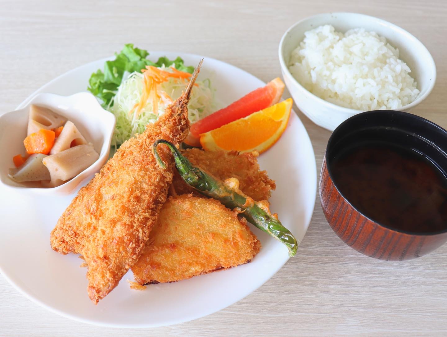 20230919アジフライ定食 20230919アジフライ定食