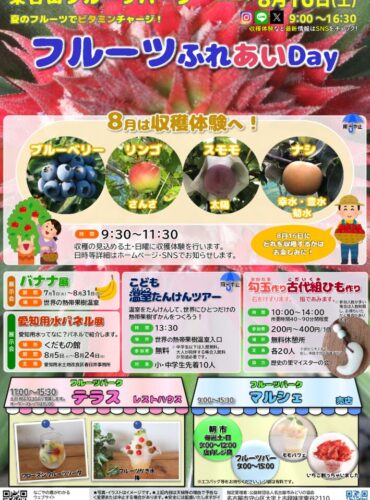 20250816フルーツふれあいDayチラシのサムネイル